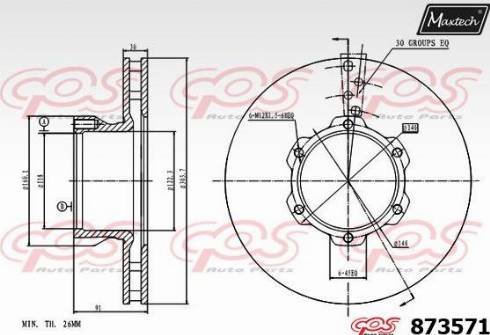 Maxtech 873571.0000 - Brake Disc autospares.lv