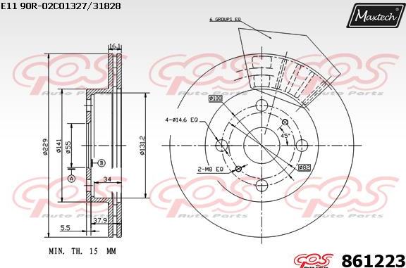 Maxtech 873571 - Brake Disc autospares.lv