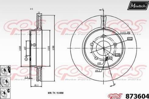 Maxtech 873604.6980 - Brake Disc autospares.lv