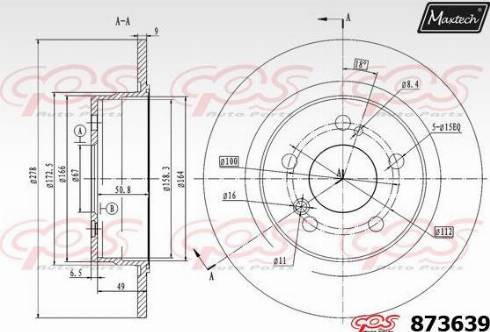 Maxtech 873639.0000 - Brake Disc autospares.lv