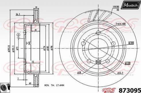 Maxtech 873095.0060 - Brake Disc autospares.lv