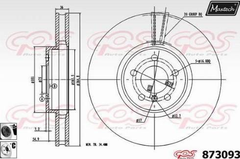 Maxtech 873093.6060 - Brake Disc autospares.lv