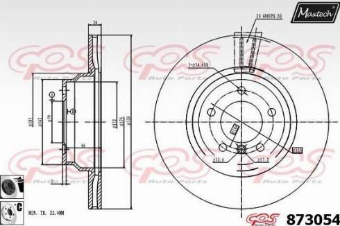 Maxtech 873054.6060 - Brake Disc autospares.lv