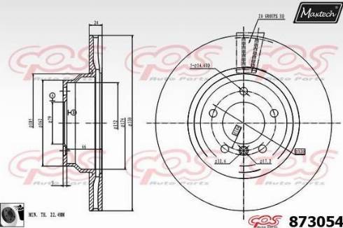 Maxtech 873054.0060 - Brake Disc autospares.lv