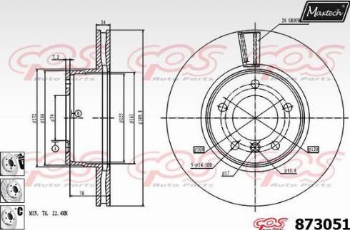 Maxtech 873051.6880 - Brake Disc autospares.lv