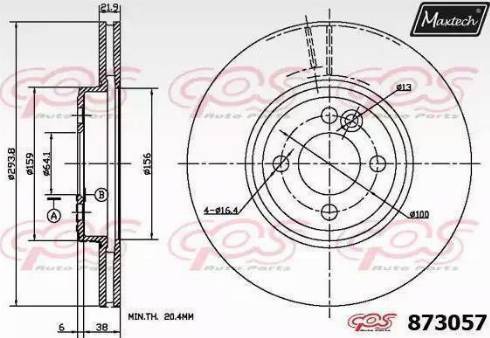 Maxtech 873057.6060 - Brake Disc autospares.lv