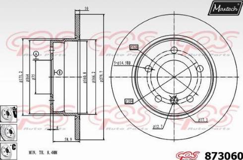 Maxtech 873060.6880 - Brake Disc autospares.lv