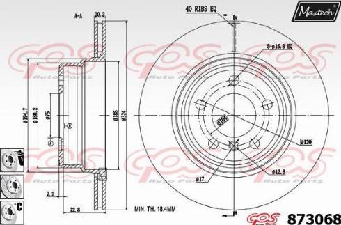 Maxtech 873068.6980 - Brake Disc autospares.lv