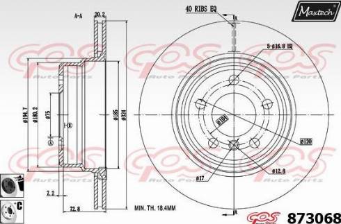 Maxtech 873068.6060 - Brake Disc autospares.lv