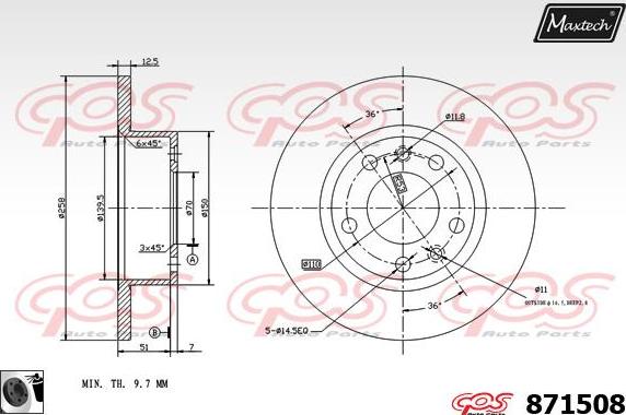 Maxtech 873032 - Brake Disc autospares.lv