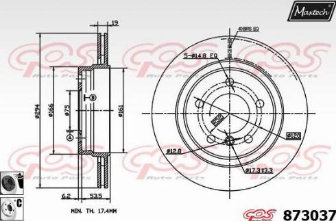 Maxtech 873037.6060 - Brake Disc autospares.lv