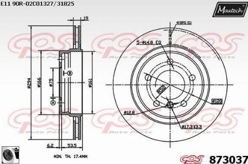 Maxtech 873037.0060 - Brake Disc autospares.lv