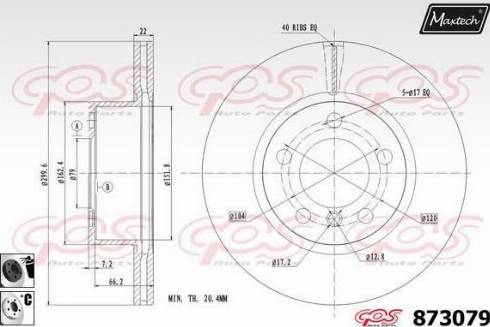 Maxtech 873079.6060 - Brake Disc autospares.lv