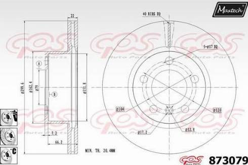 Maxtech 873079.6980 - Brake Disc autospares.lv