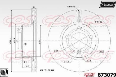 Maxtech 873079.0060 - Brake Disc autospares.lv