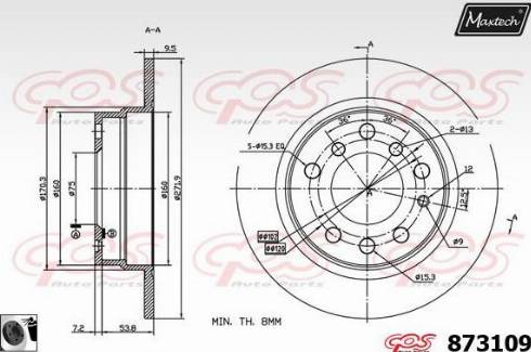 Maxtech 873109.0060 - Brake Disc autospares.lv