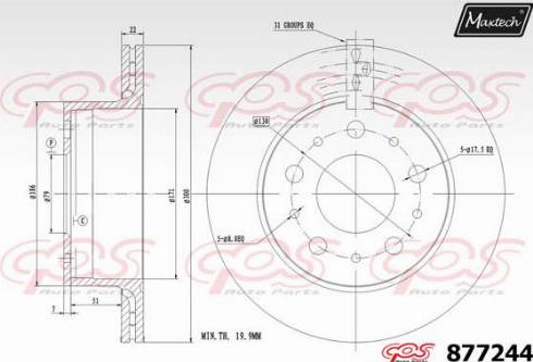 Maxtech 877244.0000 - Brake Disc autospares.lv