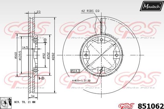 Maxtech 877247 - Brake Disc autospares.lv