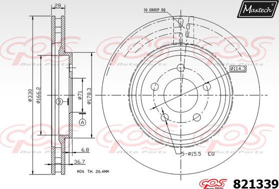 Maxtech 877201 - Brake Disc autospares.lv