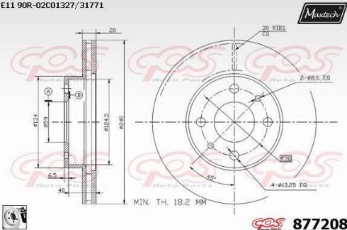 Maxtech 877208.0080 - Brake Disc autospares.lv