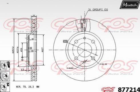 Maxtech 877214.6980 - Brake Disc autospares.lv