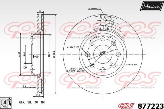 Maxtech 877216 - Brake Disc autospares.lv