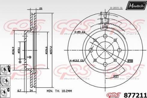 Maxtech 877211.6880 - Brake Disc autospares.lv