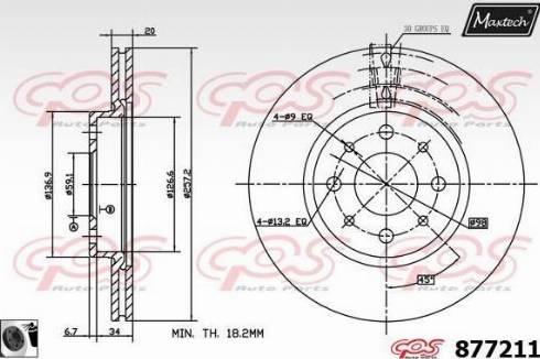 Maxtech 877211.0060 - Brake Disc autospares.lv