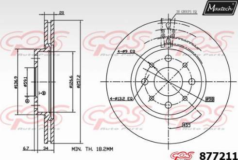 Maxtech 877211.0000 - Brake Disc autospares.lv