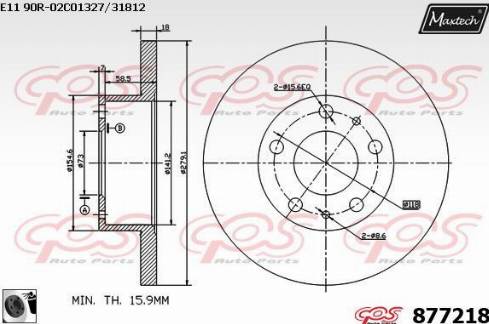 Maxtech 877218.0060 - Brake Disc autospares.lv