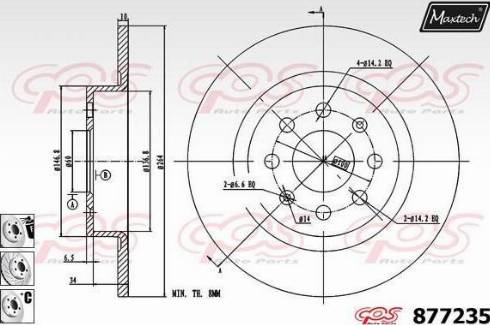 Maxtech 877235.6880 - Brake Disc autospares.lv