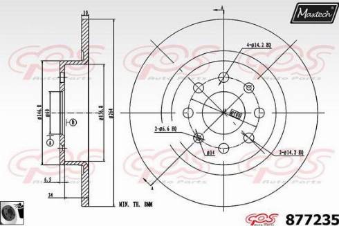 Maxtech 877235.0060 - Brake Disc autospares.lv