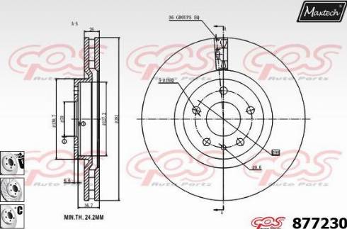 Maxtech 877230.6980 - Brake Disc autospares.lv