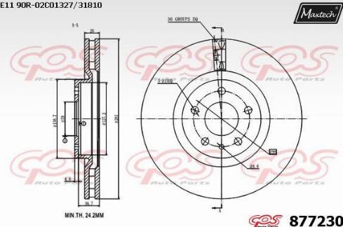 Maxtech 877230.0000 - Brake Disc autospares.lv