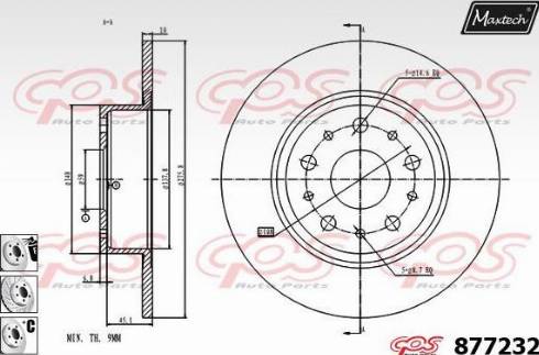 Maxtech 877232.6880 - Brake Disc autospares.lv