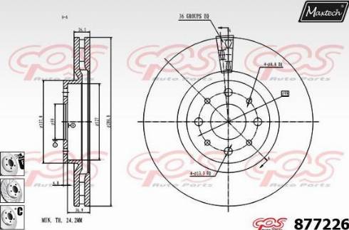 Maxtech 877226.6980 - Brake Disc autospares.lv