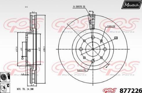 Maxtech 877226.6060 - Brake Disc autospares.lv