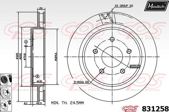 Maxtech 877220 - Brake Disc autospares.lv