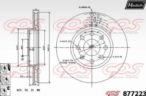 Maxtech 877223.6980 - Brake Disc autospares.lv