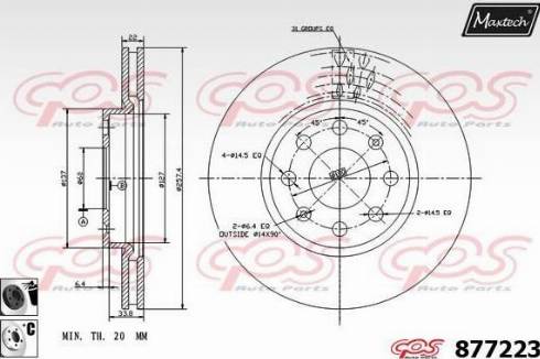 Maxtech 877223.6060 - Brake Disc autospares.lv