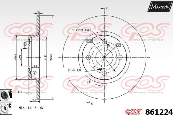 Maxtech 70160005 - Guide Sleeve Kit, brake caliper autospares.lv