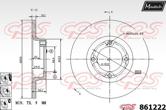 Maxtech 70200704 - Repair Kit, brake caliper autospares.lv