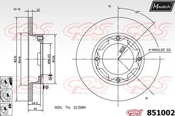 Maxtech 70160036 - Guide Sleeve Kit, brake caliper autospares.lv