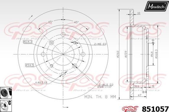 Maxtech 70160033 - Guide Sleeve Kit, brake caliper autospares.lv