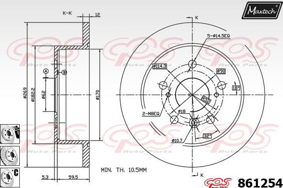 Maxtech 70160118 - Guide Sleeve Kit, brake caliper autospares.lv