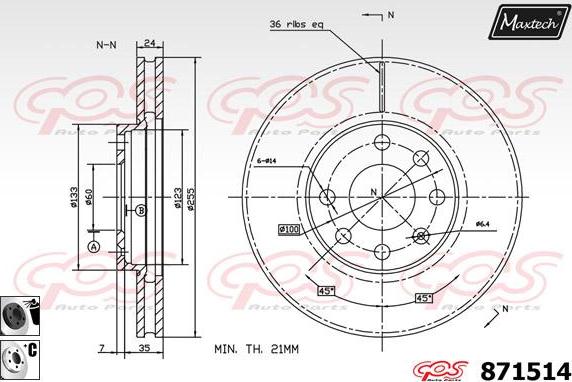 Maxtech 70160126 - Guide Sleeve Kit, brake caliper autospares.lv