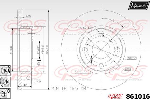 Maxtech 70180433 - Seal, brake caliper piston autospares.lv