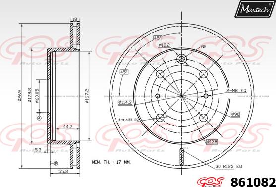 Maxtech 70180188 - Seal, brake caliper piston autospares.lv