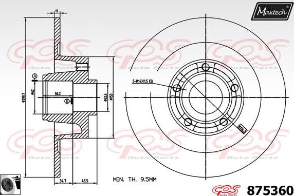 Maxtech 70180127 - Seal, brake caliper piston autospares.lv