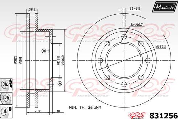 Maxtech 70180364 - Seal, brake caliper piston autospares.lv